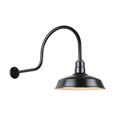 Warehouse One Light Outdoor Gooseneck Light in Black (381|H-QSN15116-SA-91/QSNHL-C-91)