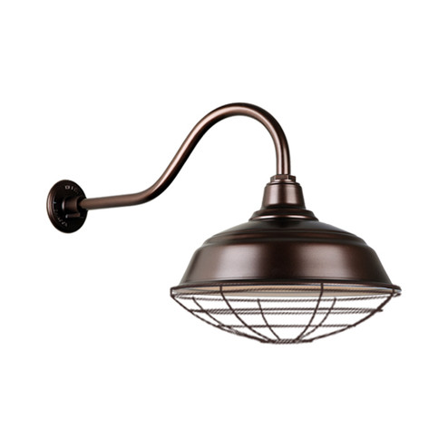 Warehouse One Light Outdoor Gooseneck Light in Oil Rubbed Bronze (381|H-QSN15117-SA-145/QSNHL-A-145/QSNWGR-17``-145)