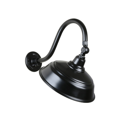 Warehouse One Light Outdoor Gooseneck Light in Black (381|H-QSN15117-SA-91/QSNB-42-91/QSNSK-91)