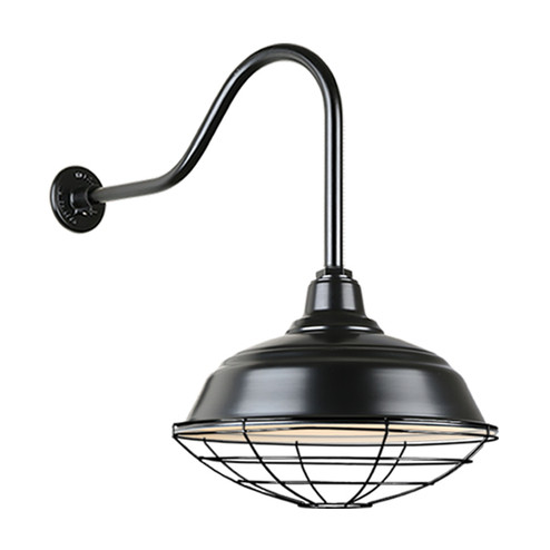 Warehouse One Light Outdoor Gooseneck Light in Black (381|H-QSN15117-SA-91/QSNHL-H-91/QSNWGR-17``-91)