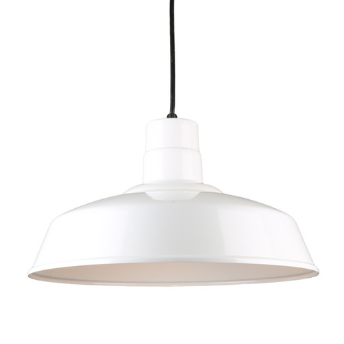 Warehouse One Light Pendant in White (381|H-QSN15118-C-93)