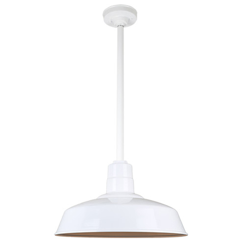 Warehouse One Light Pendant in White (381|H-QSN15118-SA-93/QSN24``ST3-93/QSNHSC-93)