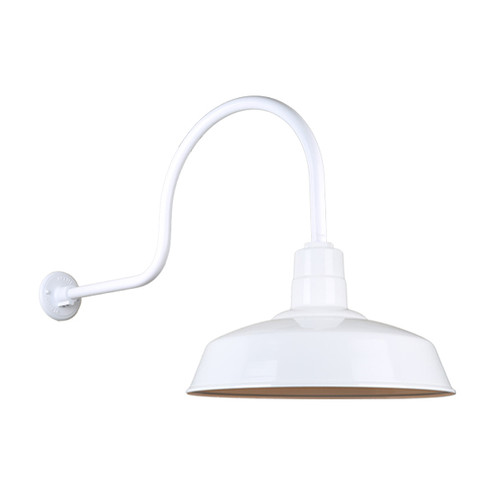 Warehouse One Light Outdoor Gooseneck Light in White (381|H-QSN15118-SA-93/QSNHL-C-93)