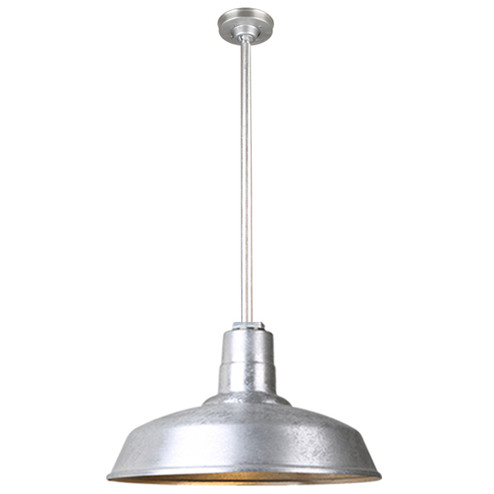 Warehouse One Light Pendant in Galvanized (381|H-QSN15118-SA-96/QSN36``ST3-96/QSNHSC-96)