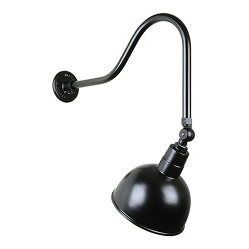 Deep Bowl Shade One Light Outdoor Gooseneck Light in Black (381|H-QSN16110-SA-91/QSNHL-H-91/QSNSK-91)