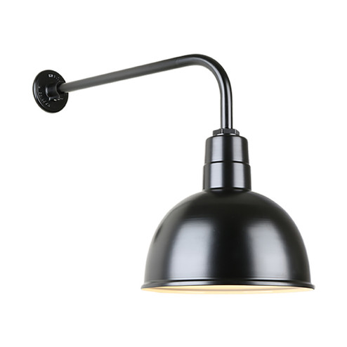 Deep Bowl Shade One Light Outdoor Gooseneck Light in Black (381|H-QSN16112-SA-91/QSNB-13-91)