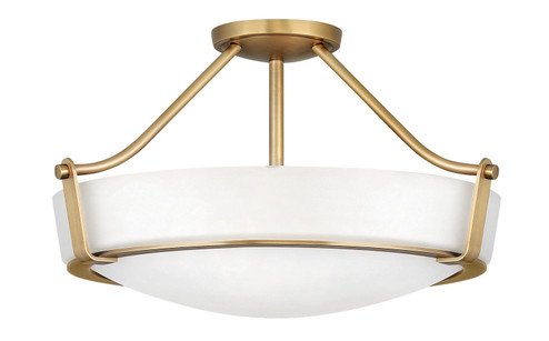 Hathaway LED Semi-Flush Mount in Heritage Brass (13|3221HB)