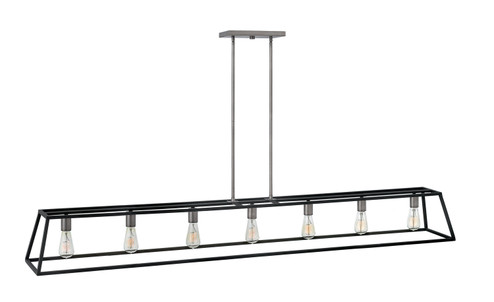 Fulton LED Linear Chandelier in Aged Zinc (13|3355DZ)