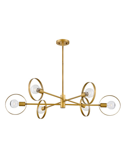 Desi LED Foyer Pendant in Lacquered Brass (13|37296LCB)