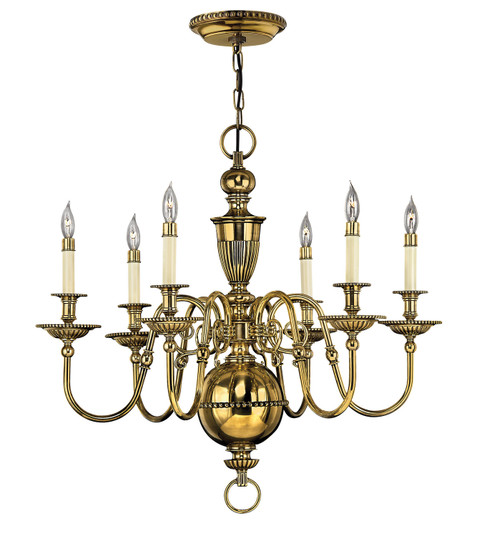 Cambridge LED Chandelier in Burnished Brass (13|4416BB)