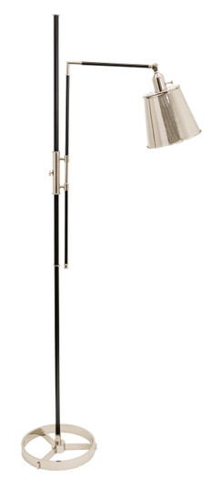 Morgan One Light Floor Lamp in Black With Polished Nickel (30|M601-BLKPN)