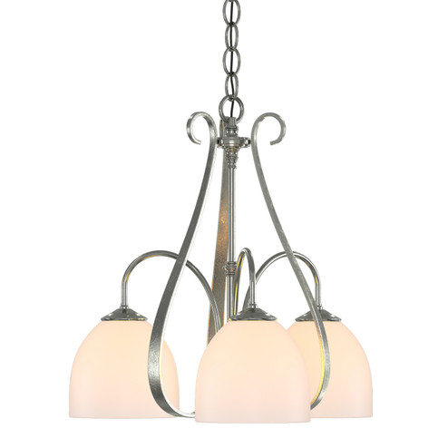 Sweeping Taper Three Light Chandelier in Sterling (39|101441-SKT-85-GG0001)