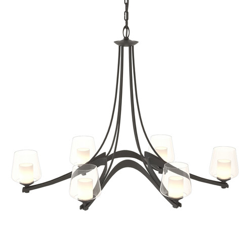 Ribbon Six Light Chandelier in Black (39|104116-SKT-10-ZU0291)