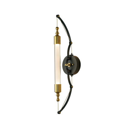 Otto LED Wall Sconce in Black with Brass Accents (39|207901-SKT-31-YE0489)