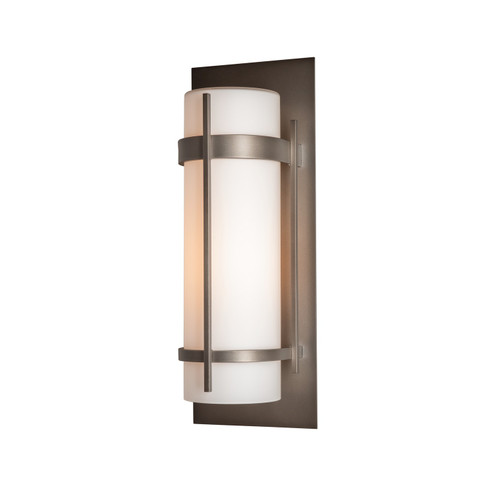Banded One Light Outdoor Wall Sconce in Coastal Dark Smoke (39|305894-SKT-77-GG0037)