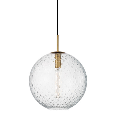 Rousseau One Light Pendant in Aged Brass (70|2015-AGB-CL)