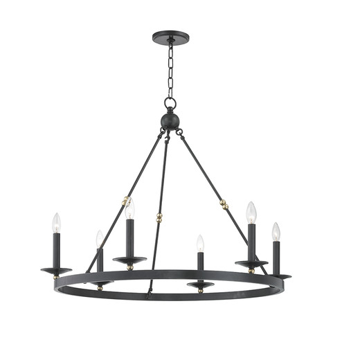 Allendale Six Light Chandelier in Aged Old Bronze (70|3206-AOB)