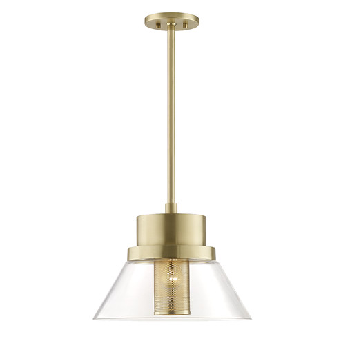 Paoli One Light Pendant in Aged Brass (70|4032-AGB)