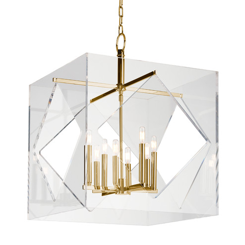 Travis Eight Light Chandelier in Aged Brass (70|5924-AGB)