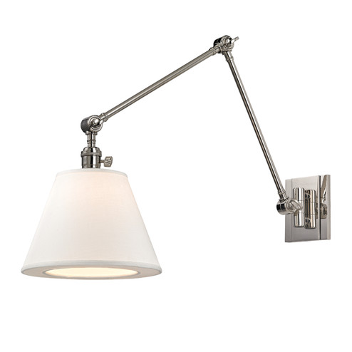 Hillsdale One Light Swing Arm Wall Sconce in Polished Nickel (70|6234-PN)
