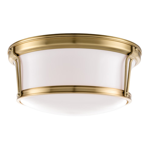 Newport Three Light Flush Mount in Aged Brass (70|6515-AGB)