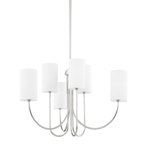 Harlem Six Light Chandelier in Polished Nickel (70|6828-PN)