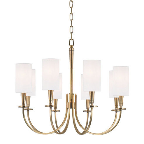 Mason Eight Light Chandelier in Aged Brass (70|8028-AGB)