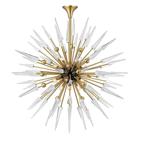 Sparta 18 Light Chandelier in Aged Brass (70|9048-AGB)