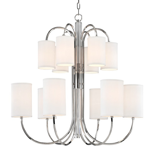Junius 12 Light Chandelier in Polished Nickel (70|9112-PN)