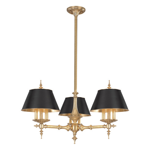 Cheshire Nine Light Chandelier in Aged Brass (70|9523-AGB)