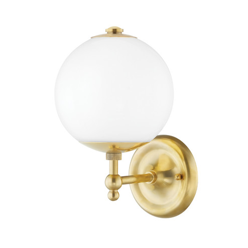 Sphere No.1 One Light Wall Sconce in Aged Brass (70|MDS702-AGB)