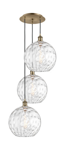 Ballston Three Light Pendant in Antique Brass (405|113B-3P-AB-G1215-12) Ballston Three Light Pendant in Antique Brass (405|113B-3P-AB-G1215-12)