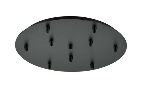 Custom Cord Nine Light Multi Port Canopy in Matte Black (405|119-BK)