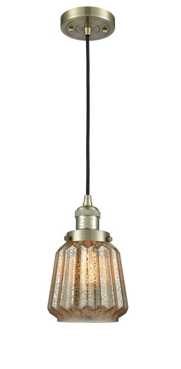 Franklin Restoration One Light Mini Pendant in Antique Brass (405|201C-AB-G146)