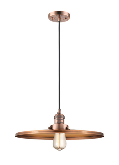 Franklin Restoration One Light Mini Pendant in Antique Copper (405|201C-AC-MFR-AC-16)