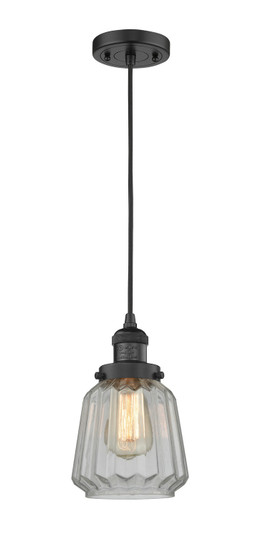 Franklin Restoration LED Mini Pendant in Matte Black (405|201C-BK-G142-LED)