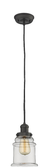 Franklin Restoration One Light Mini Pendant in Oil Rubbed Bronze (405|201C-OB-G182)