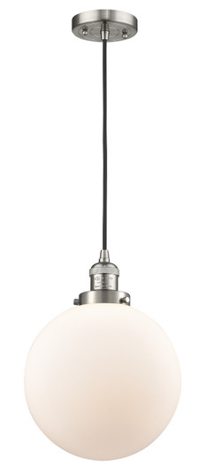 Franklin Restoration One Light Mini Pendant in Brushed Satin Nickel (405|201C-SN-G201-10)