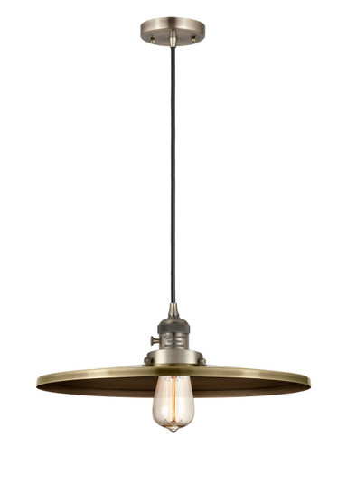 Franklin Restoration One Light Mini Pendant in Antique Brass (405|201CSW-AB-MFR-AB-16)