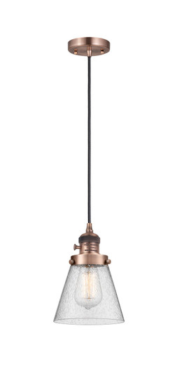 Franklin Restoration One Light Mini Pendant in Antique Copper (405|201CSW-AC-G64)