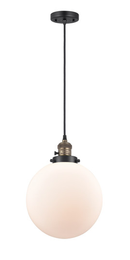 Franklin Restoration One Light Mini Pendant in Black Antique Brass (405|201CSW-BAB-G201-10)