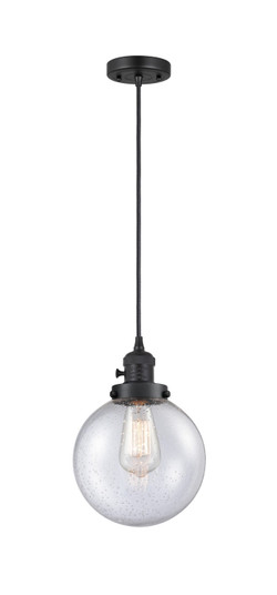 Franklin Restoration LED Mini Pendant in Matte Black (405|201CSW-BK-G204-8-LED)