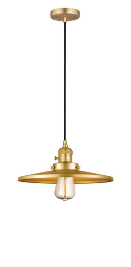 Franklin Restoration One Light Mini Pendant in Satin Gold (405|201CSW-SG-MFR-SG-12)