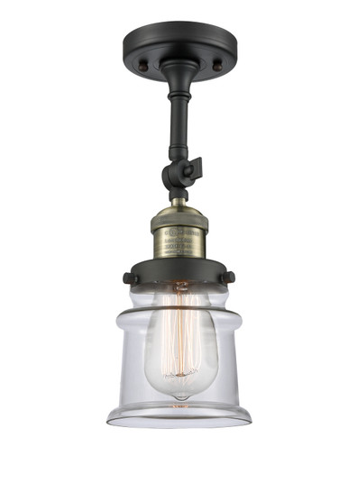 Franklin Restoration One Light Semi-Flush Mount in Black Antique Brass (405|201F-BAB-G182S)