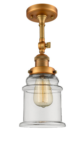 Franklin Restoration One Light Semi-Flush Mount in Brushed Brass (405|201F-BB-G182)