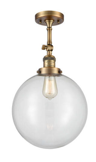 Franklin Restoration One Light Semi-Flush Mount in Brushed Brass (405|201F-BB-G202-12)