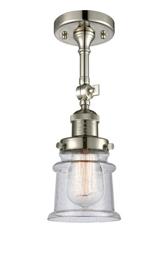 Franklin Restoration One Light Semi-Flush Mount in Polished Nickel (405|201F-PN-G184S)