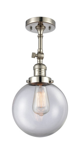 Franklin Restoration One Light Semi-Flush Mount in Polished Nickel (405|201F-PN-G202-8)
