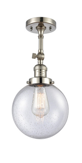 Franklin Restoration LED Semi-Flush Mount in Polished Nickel (405|201F-PN-G204-8-LED)