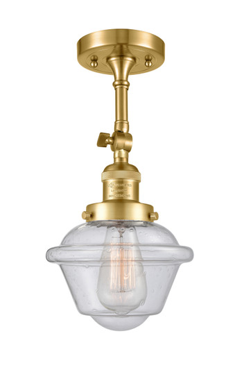 Franklin Restoration One Light Semi-Flush Mount in Satin Gold (405|201F-SG-G534)